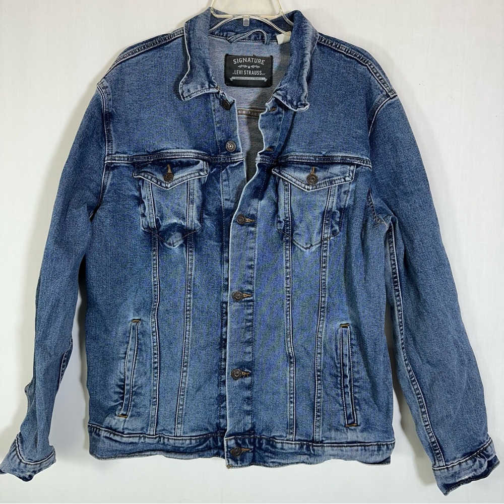 Signature by Levi Strauss 🌻 Men's Classic Blue Denim Jacket Sz XL